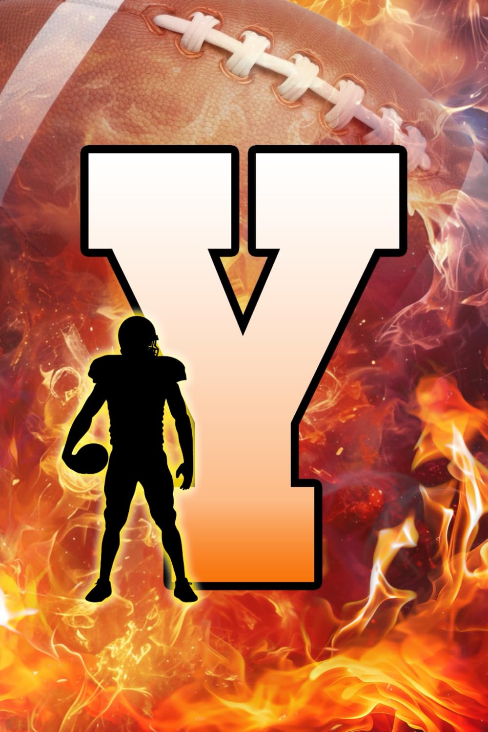 capítulo por capítulo baixar Y: Letter "Y" Initial American Football Player and Fire Flames Personalized Name Monogram Notebook - College-Ruled Personal Journal, Writing Pad, or Diary for Football Fans - 110 Pages, 6x9