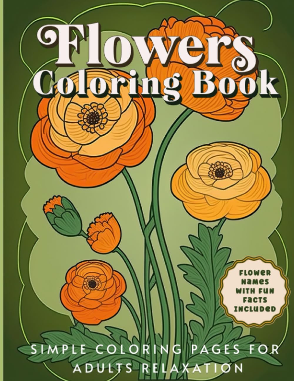 ler totalmente Flowers Coloring Book: 52 Simple Coloring Pages for Adults Relaxation