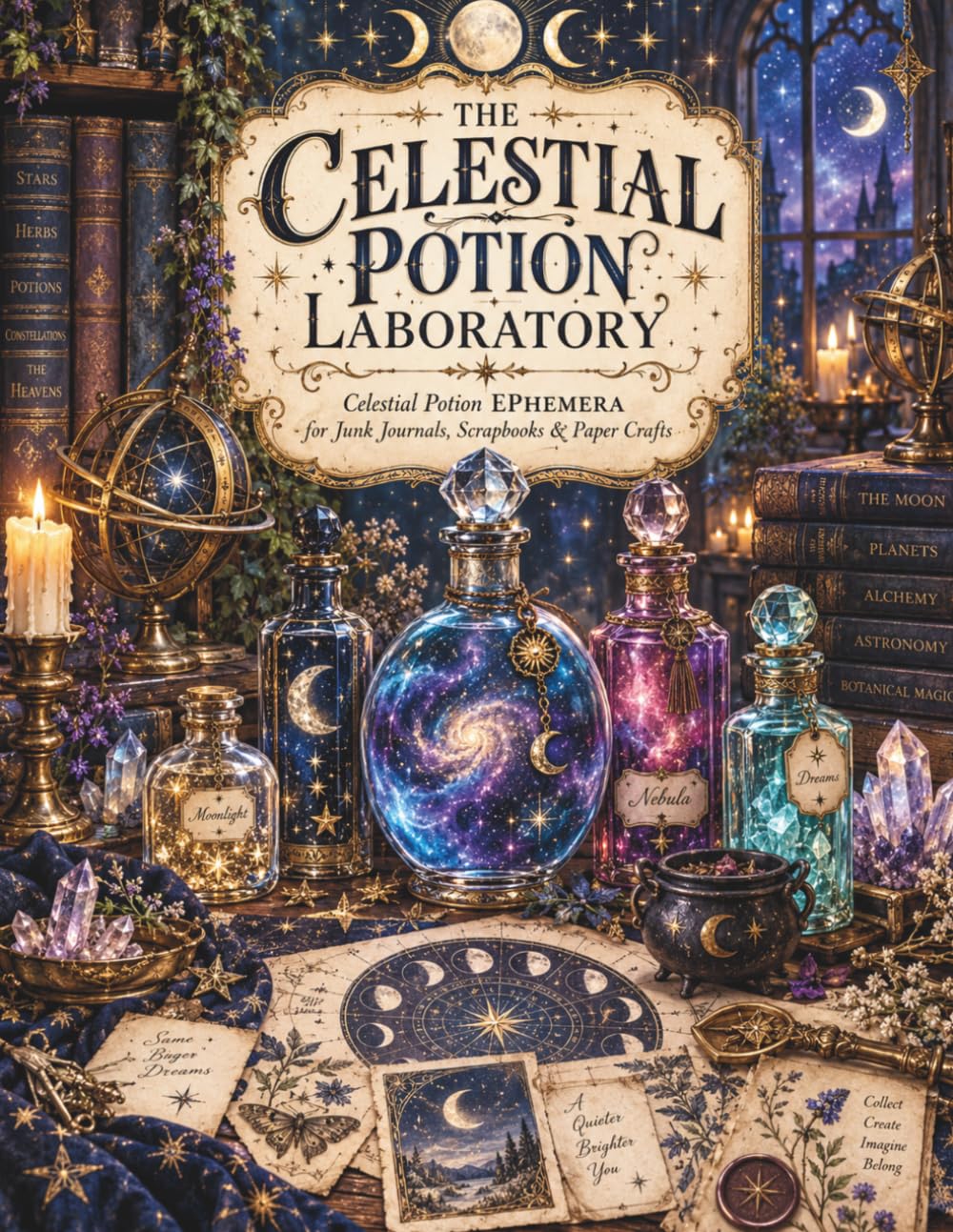 capítulo por capítulo baixar The Celestial Potion Laboratory: Celestial Witch Ephemera Book for Junk Journals, Scrapbooks, Collage, Paper Crafts, Tags, Labels, Journaling Cards,... Background Papers & Magical Potion Clipart