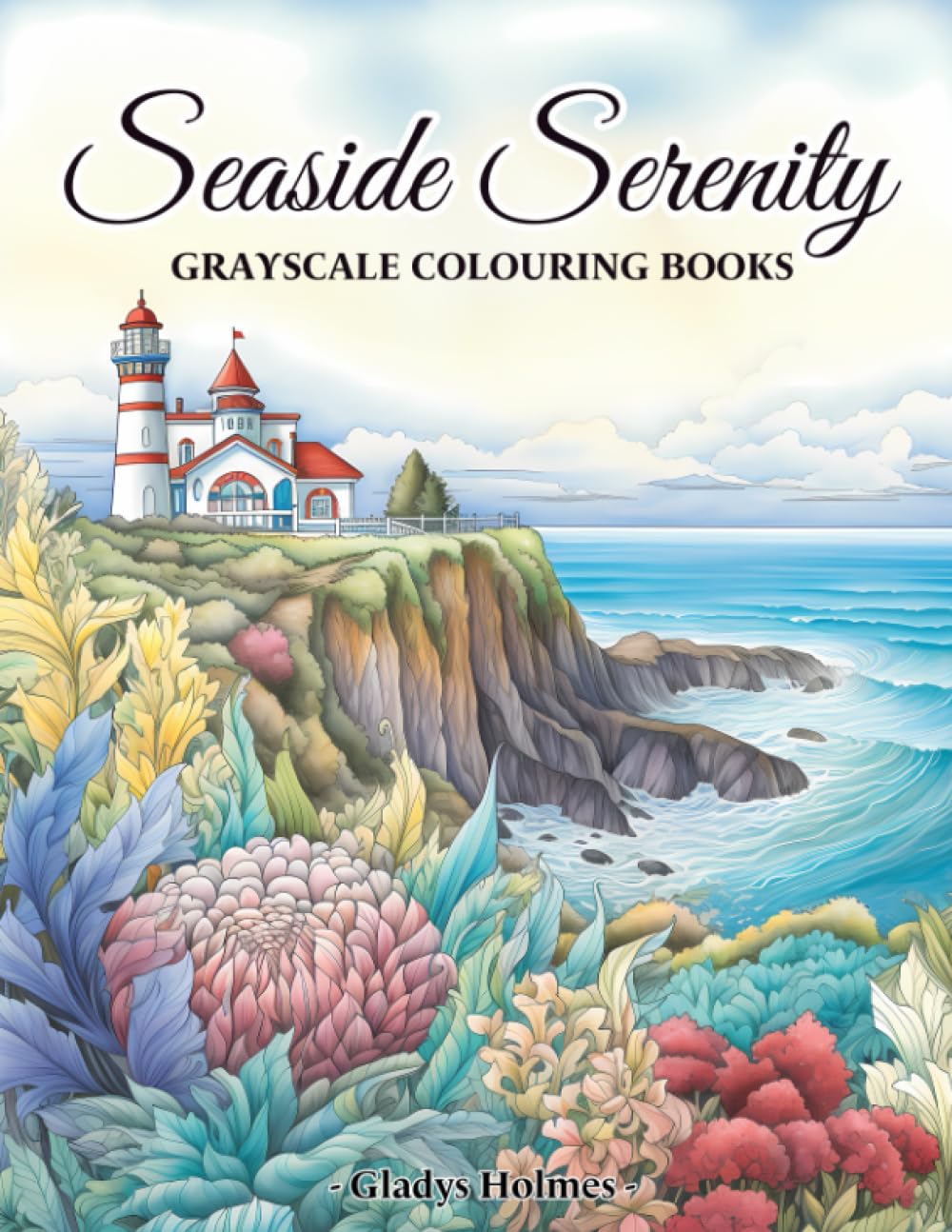 ler totalmente Seaside Serenity: Enchanting Seaside Villages And Coastal Landscapes Grayscale Colouring Books For Adults