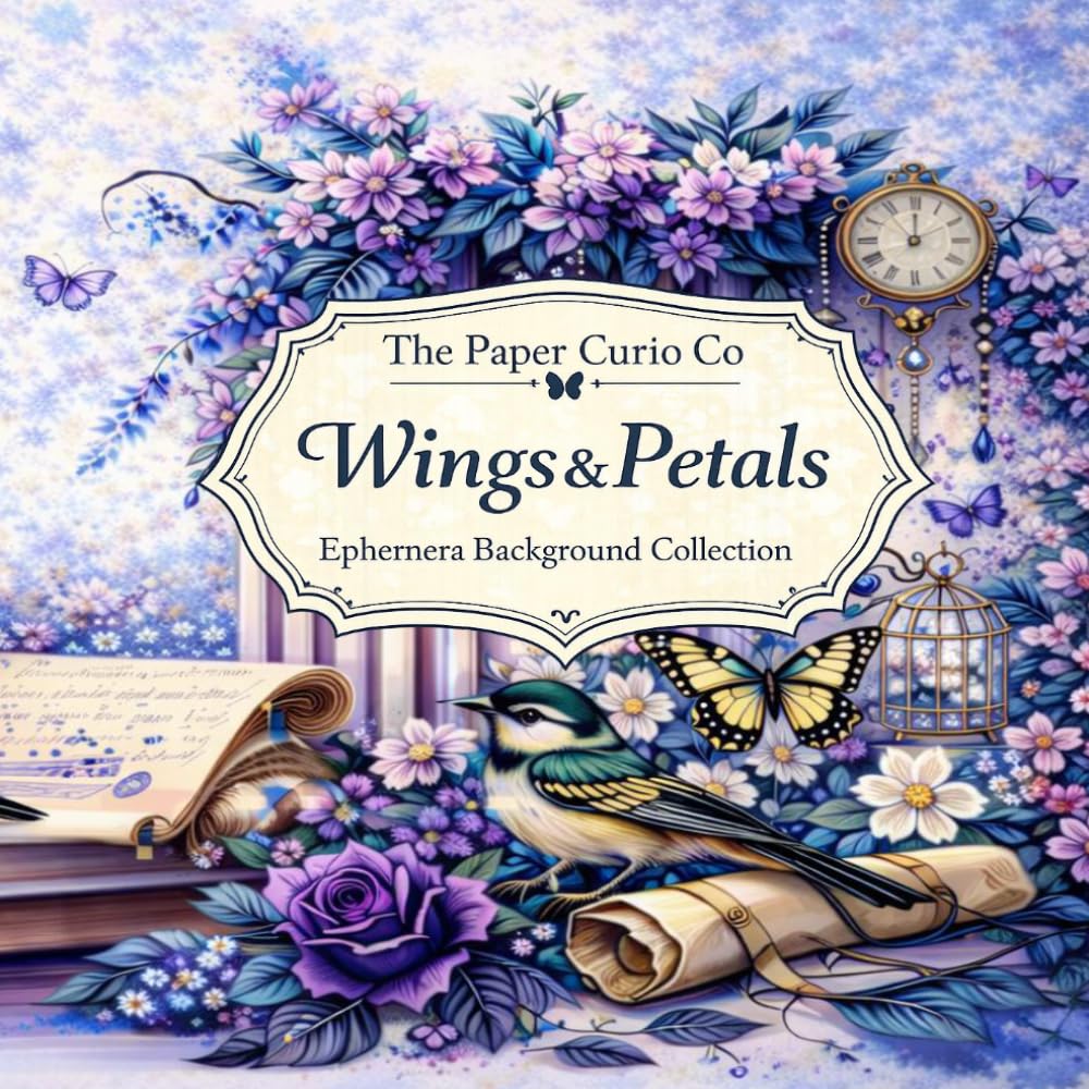 ler totalmente Ephemera Background Collection Wings and Petals: Cut Out and Collage Art for Junk Journaling Scrapbooks Cardmaking and Mixed Media Art