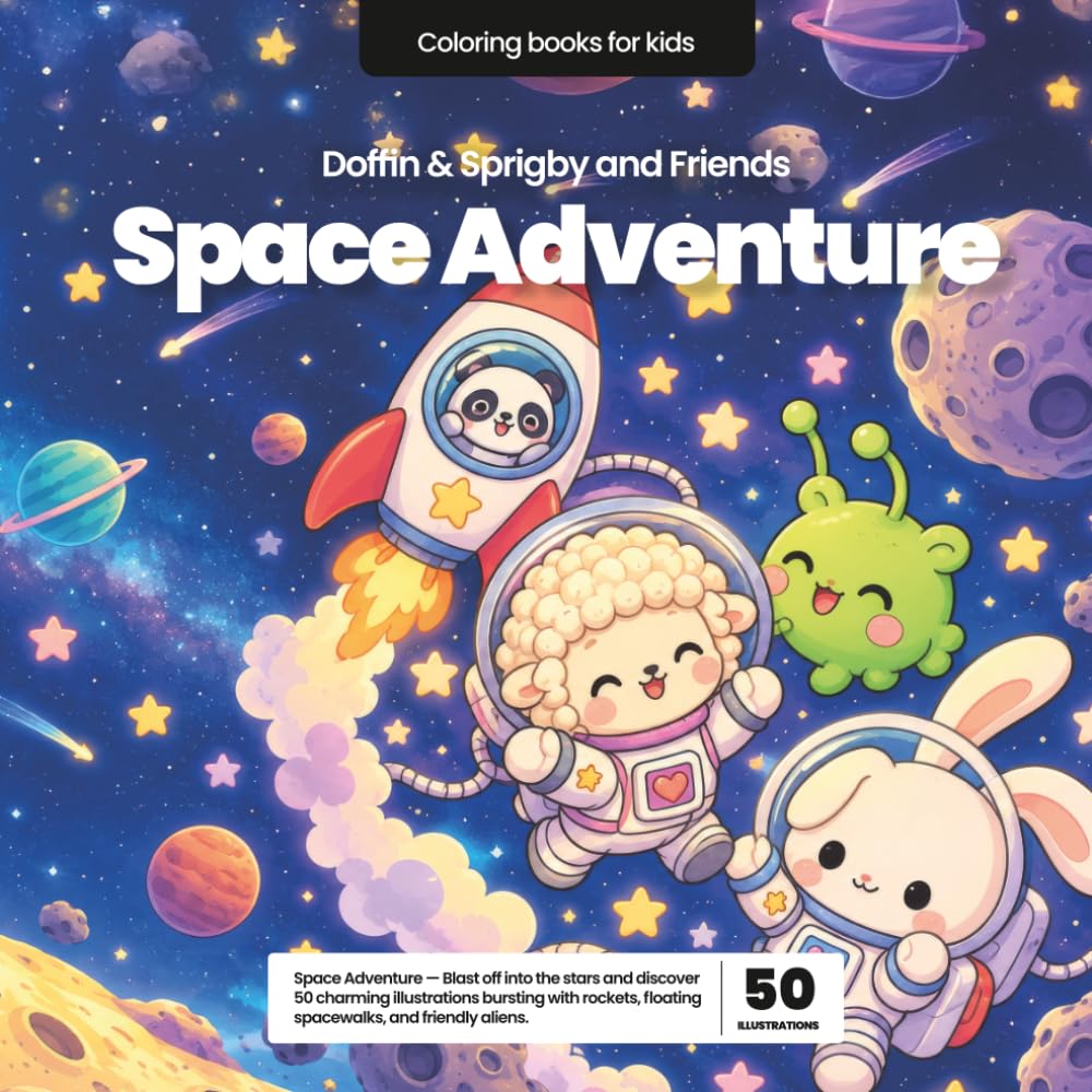 Space Adventure: Doffin & Sprigby and Friends (Doffin & Sprigby and Friends: A Coloring Book Collection) baixar livro de graça