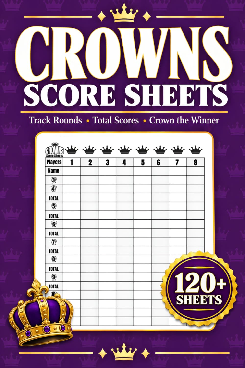 CROWNS SCORE SHEETS: Card Game Record Book for Family Game Nights, Adults and Seniors baixar livro de graça