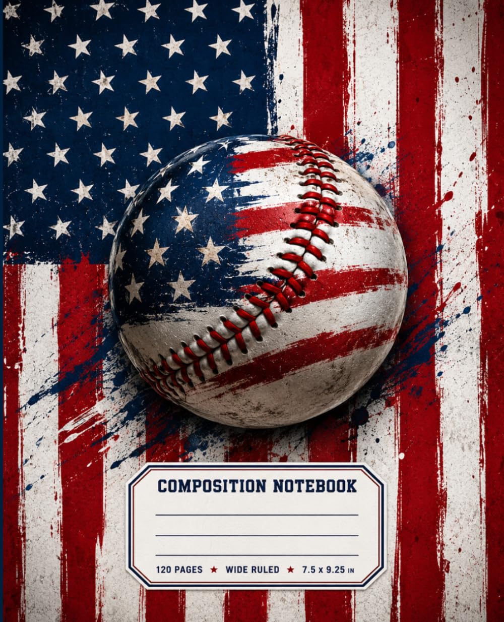 American Flag Baseball Composition Notebook: Patriotic Baseball Journal for Fans, Players and Sports Lovers | Lined Pages for Notes, Ideas and Everyday Writing baixar livro de graça