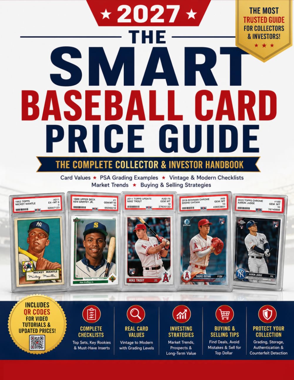 ler totalmente The Smart Baseball Card Price Guide 2027: The Complete Collector & Investor Handbook Featuring Card Values, PSA Grading Examples, Vintage & Modern Checklists, Market Trends, and Buying Strategies