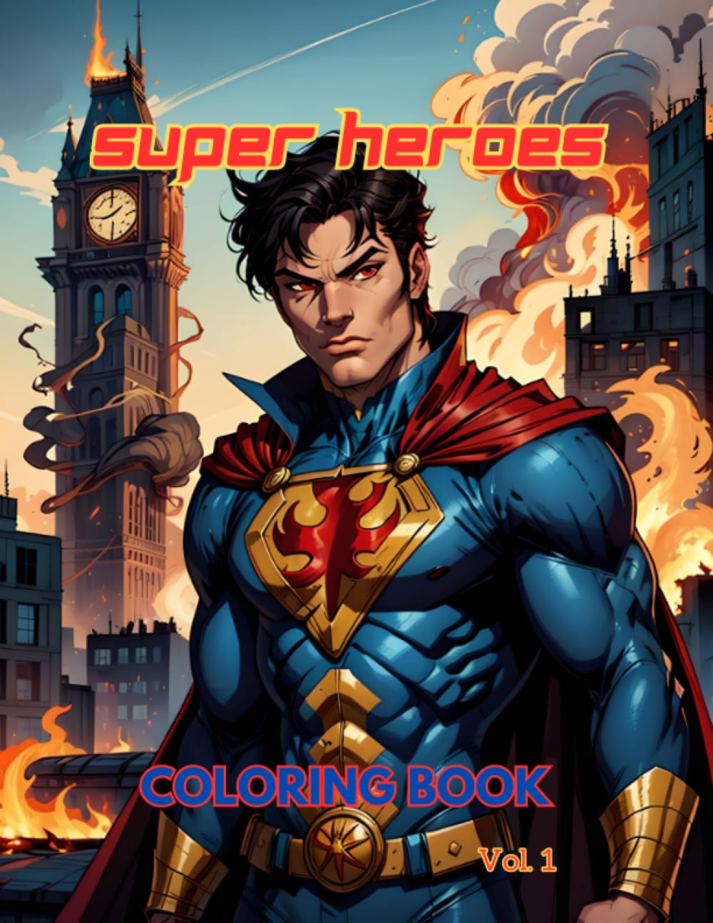 ler totalmente Superhero Coloring Book for Teens and Adults: Coloring pages, illustrations of comic-style superheroes and villains