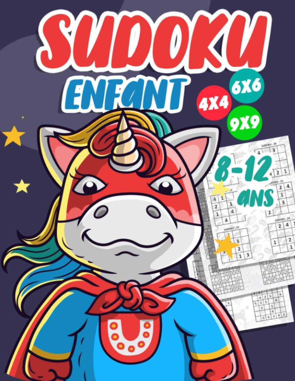 ler totalmente Sudoku Enfant 8-12 ans: 300 grilles 4x4,6x6 et 9x9 niveau facile, moyen et difficile, avec instructions et solutions, Pour garçons et filles