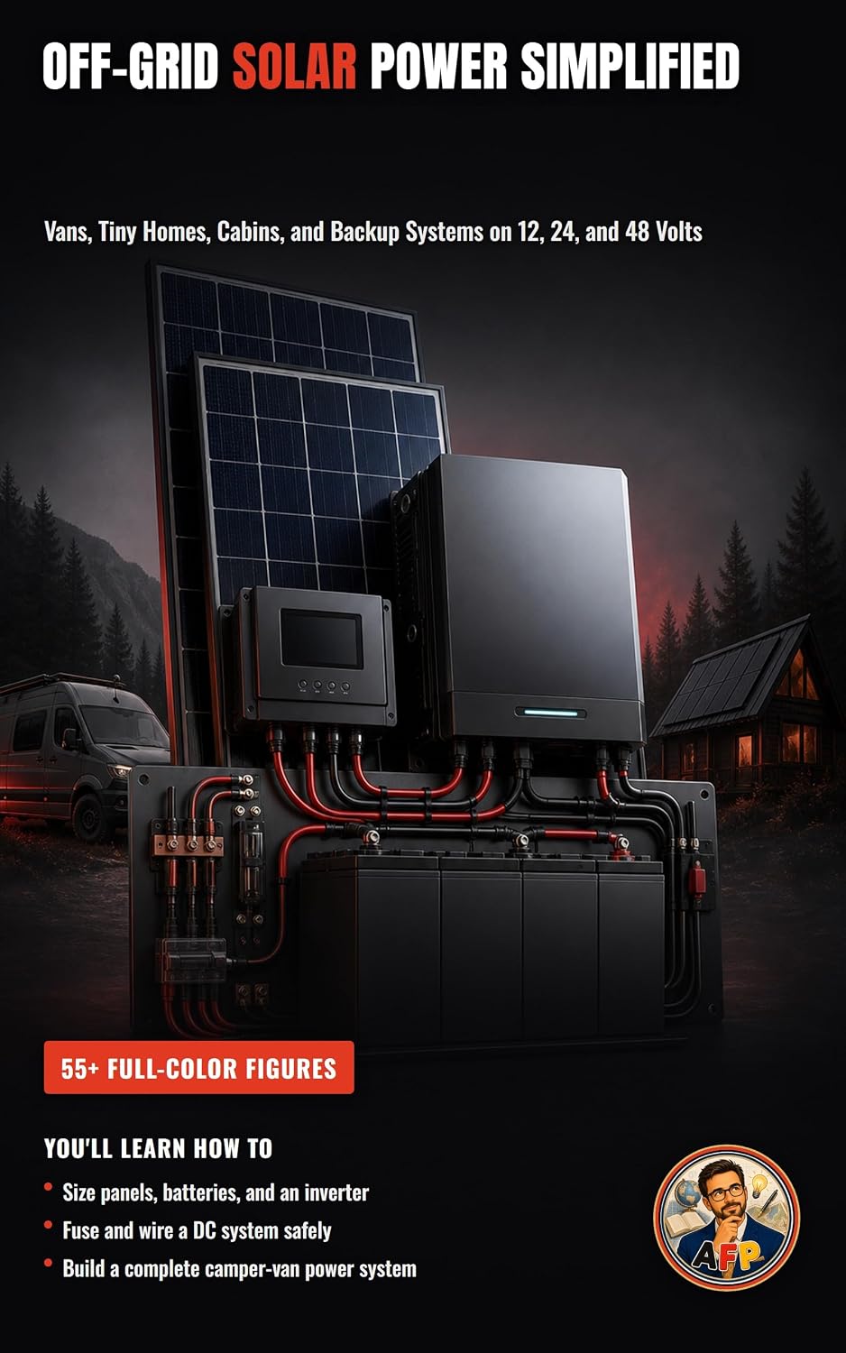 ler totalmente Off-Grid Solar Power Simplified: Vans, Tiny Homes, Cabins, and Backup Systems on 12, 24, and 48 Volts (The Complete Home Electrician: Master Home Wiring... Outlet to Off-Grid Solar) (English Edition)