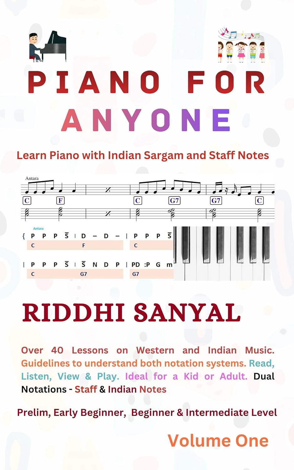 ler totalmente Piano For Anyone: Learn Piano with Indian Sargam and Staff Notes (English Edition)