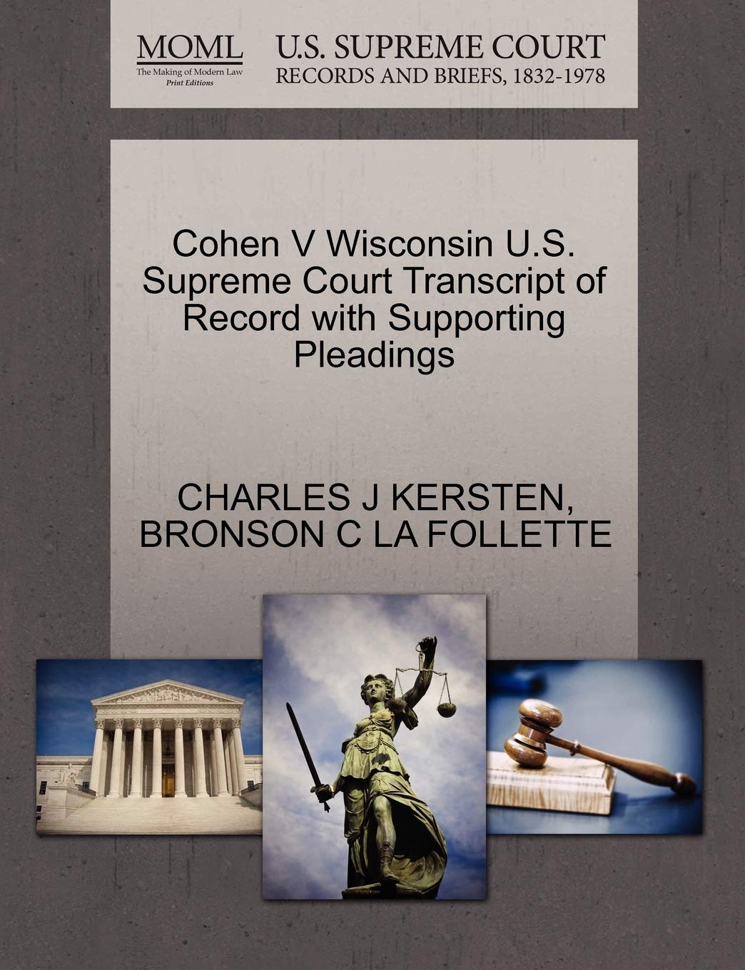 Cohen V Wisconsin U.S. Supreme Court Transcript of Record with Supporting Pleadings baixar livro de graça