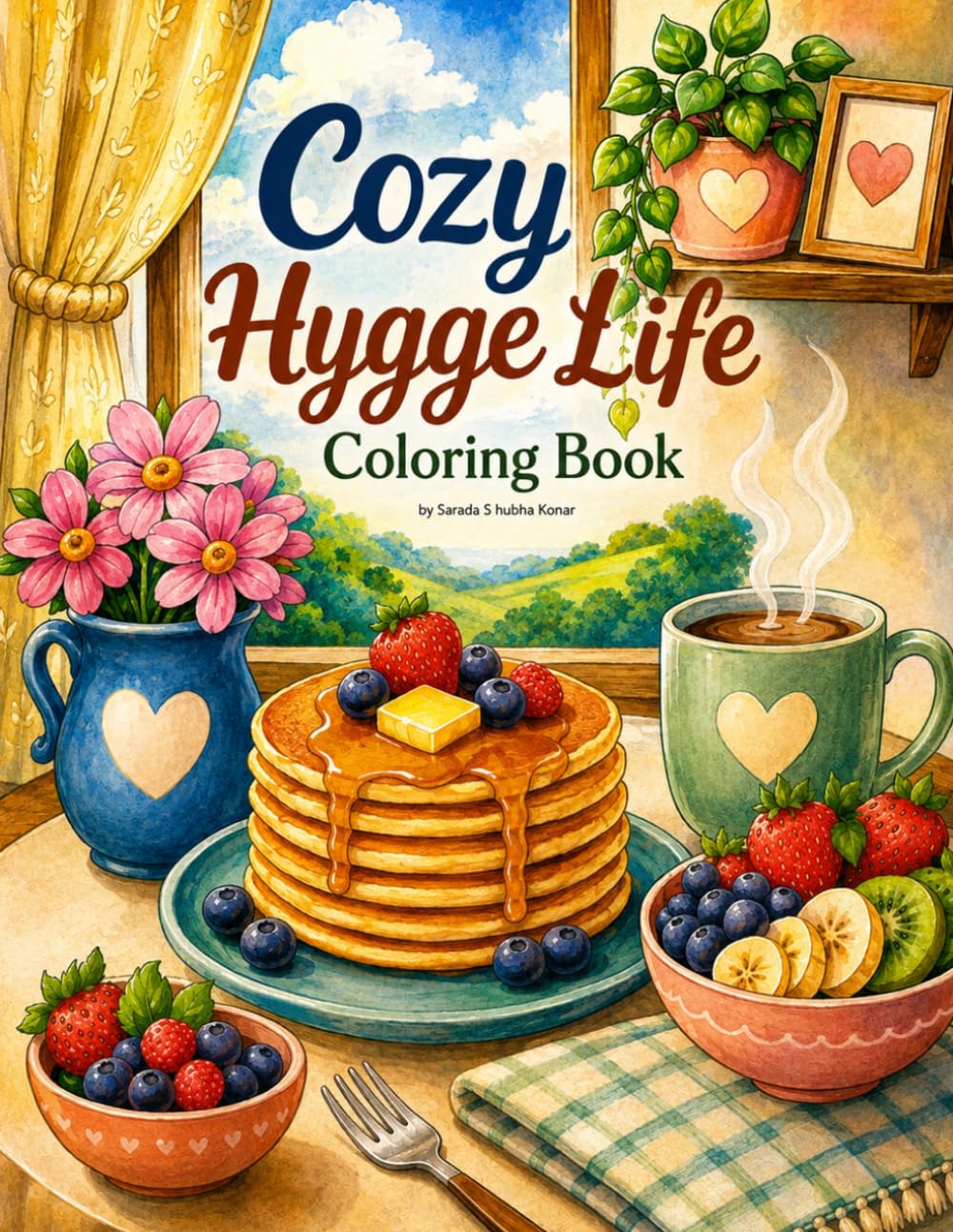 ler totalmente Cozy Hygge Life Coloring Book: 55+ Adorable Cozy Designs, Relaxing Cozy Scenes, Cute Animals, Warm Homes, Nature, Candles, Plants & Peaceful Moments for Stress-Free Coloring| for all ages