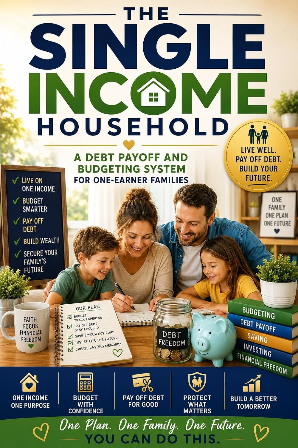 ler totalmente The Single Income Household: A Debt Payoff, Budgeting, and Emergency Fund System for One-Earner Families (English Edition)