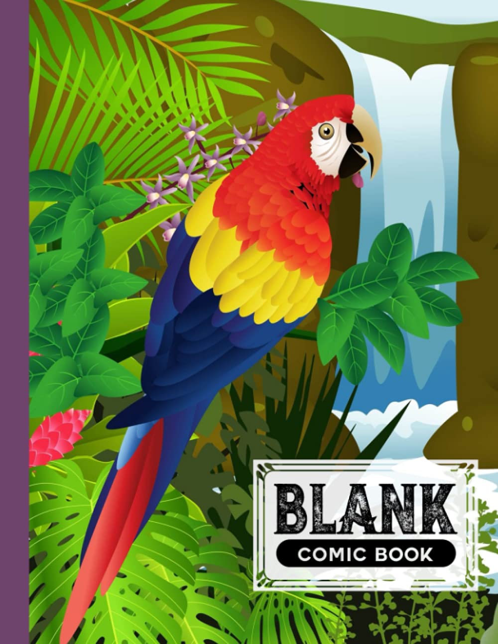 ler totalmente Blank Comic Book: Parrots Cover, Create Your Own Story, Journal, Notebook, Sketchbook for Kids and Adults, 120 Pages - Size 8.5" x 11" Notebook by Sibylle Meister