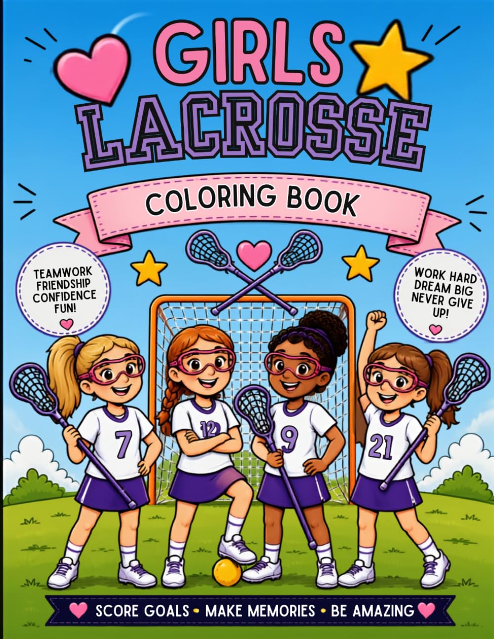 ler totalmente Girls Lacrosse Coloring Book: Fun Sports Coloring Pages for Girls Who Love Lacrosse (Youth Sports Coloring Books)