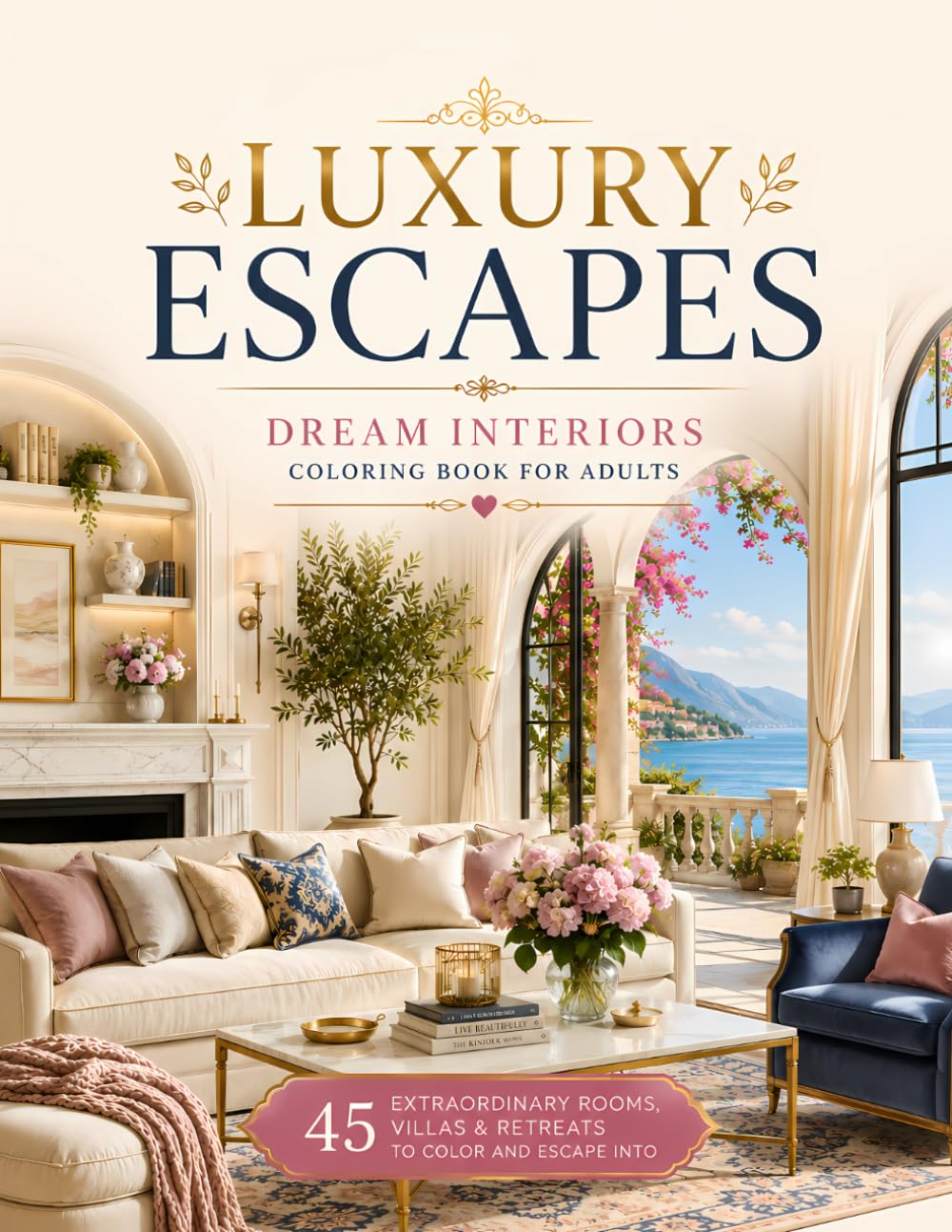 capítulo por capítulo baixar Luxury Escapes: Dream Interiors Coloring Book for Adults: 45 Extraordinary Rooms, Villas & Retreats to Color for Relaxation, Creative Escape and Interior Design Inspiration