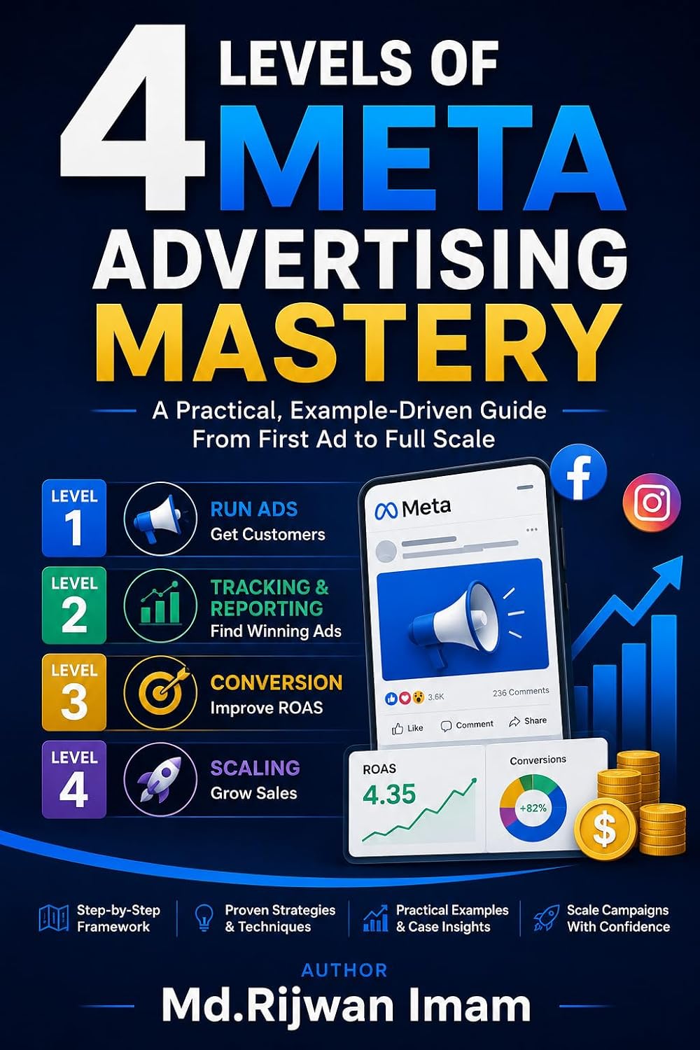 4 Levels of Meta Advertising Mastery: A Practical, Example-Driven Guide to Running Ads, Tracking Performance, Increasing ROAS & Scaling Sales (English Edition) baixar livro de graça