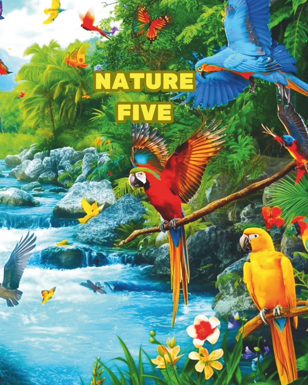 NATURE FIVE: A NATURE COLOURING BOOK FULL OF BIRDS, TREES, FLOWERS AND BUTTERFLIES. (LIMITED EDITIONS) baixar livro de graça