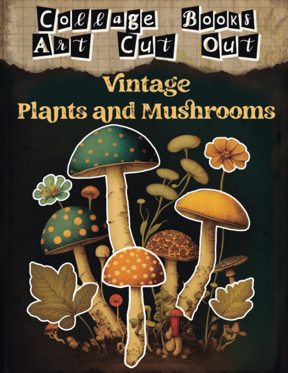 Collage books art cut out vintage Plants and mushrooms: Illustrations For Collage and Mixed Media Artists, More than 100 images baixar livro de graça