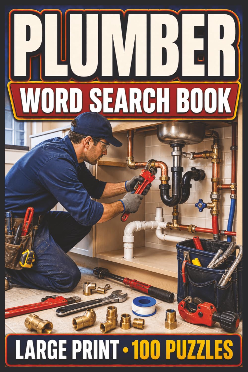 Plumber Word Search Book: Large Print Puzzle Collection with 100 Word Searches and 2000 Unique Words on Tools, Pipes, Fixtures, Repairs, and Plumbing Systems (Trades Word Search Series) baixar o livro de graça