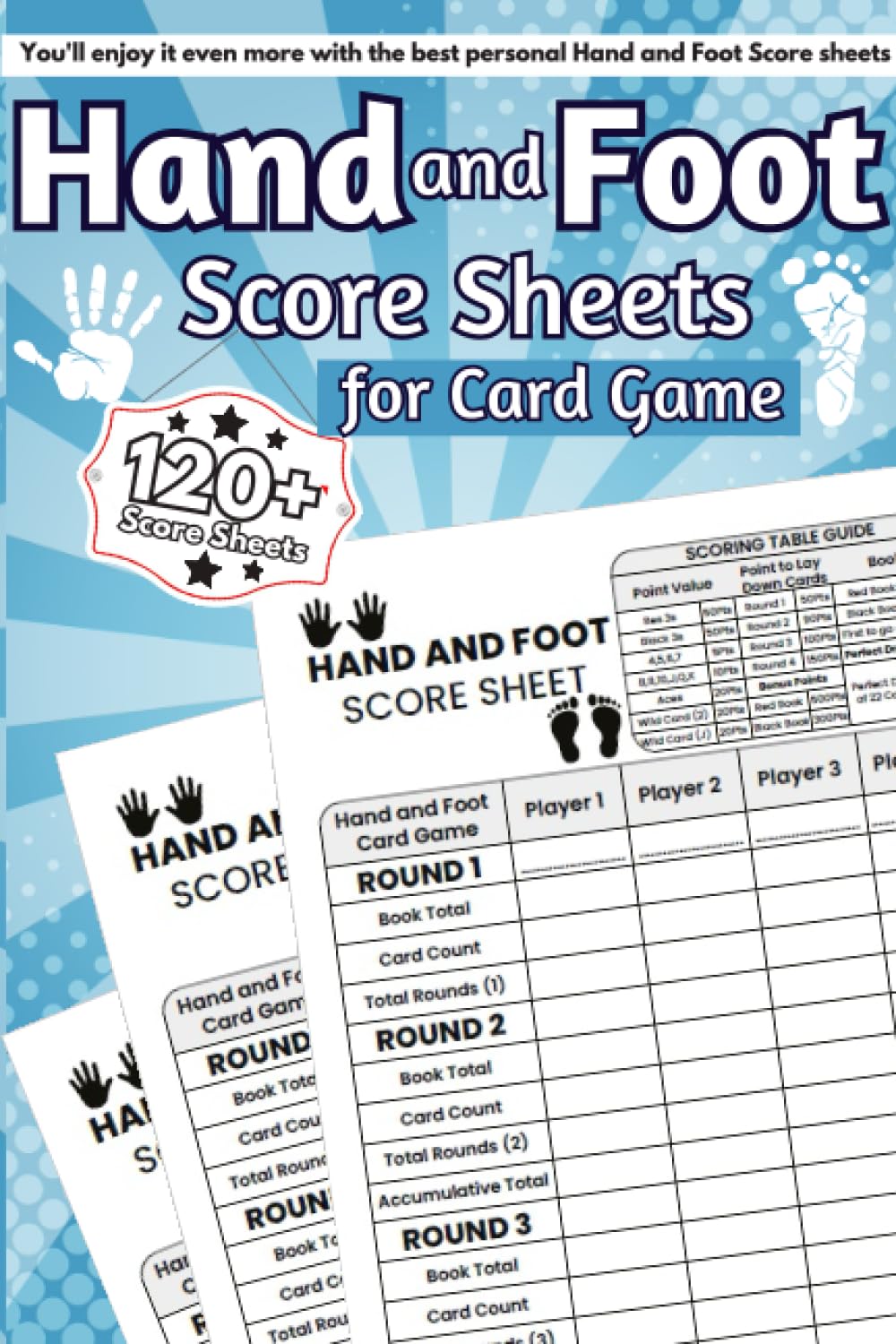 Hand and Foot Score Sheets for Card Game: Large Score Pads for Scorekeeping: Hand and Foot Scoring Table Guide, Over 120 Sheets (Size: 6 X 9 Inches) baixar livro de graça
