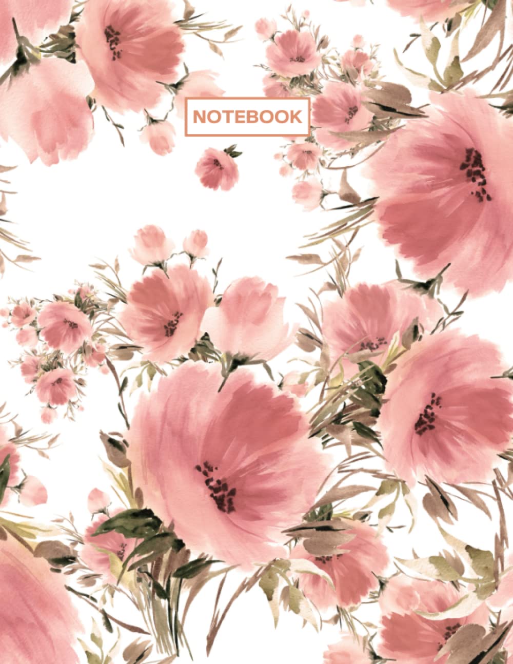 Notebook: Beautiful Peach Floral Design - Composition Notebook - College Ruled baixar livro de graça