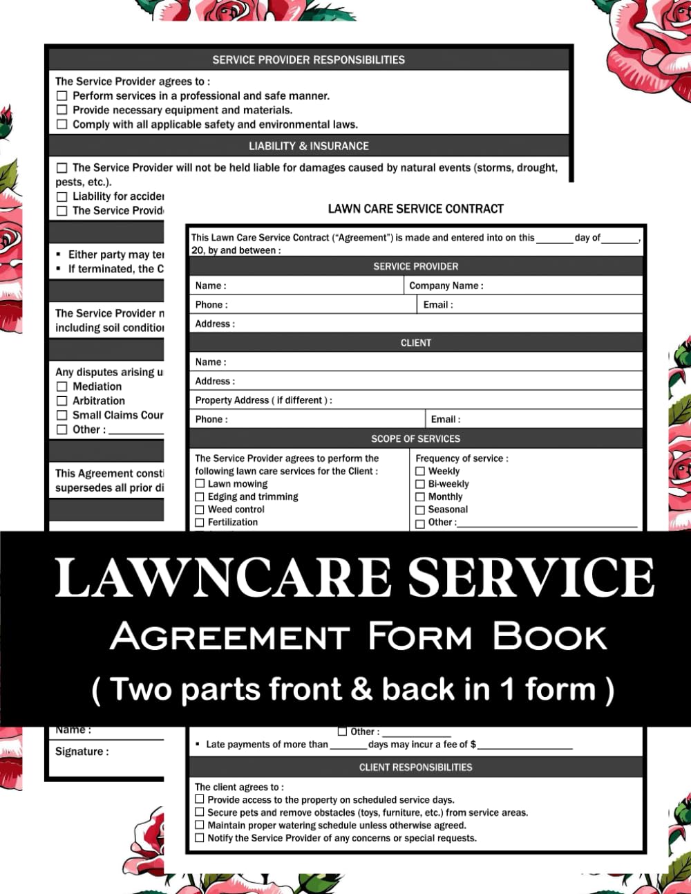 Lawncare Service Agreement Forms Book: Professional Contract And Agreement Templates For Lawn Care, Landscaping, And Mowing Businesses | Perfect For... | Landscaping And Garden Care Contract baixar o livro de graça