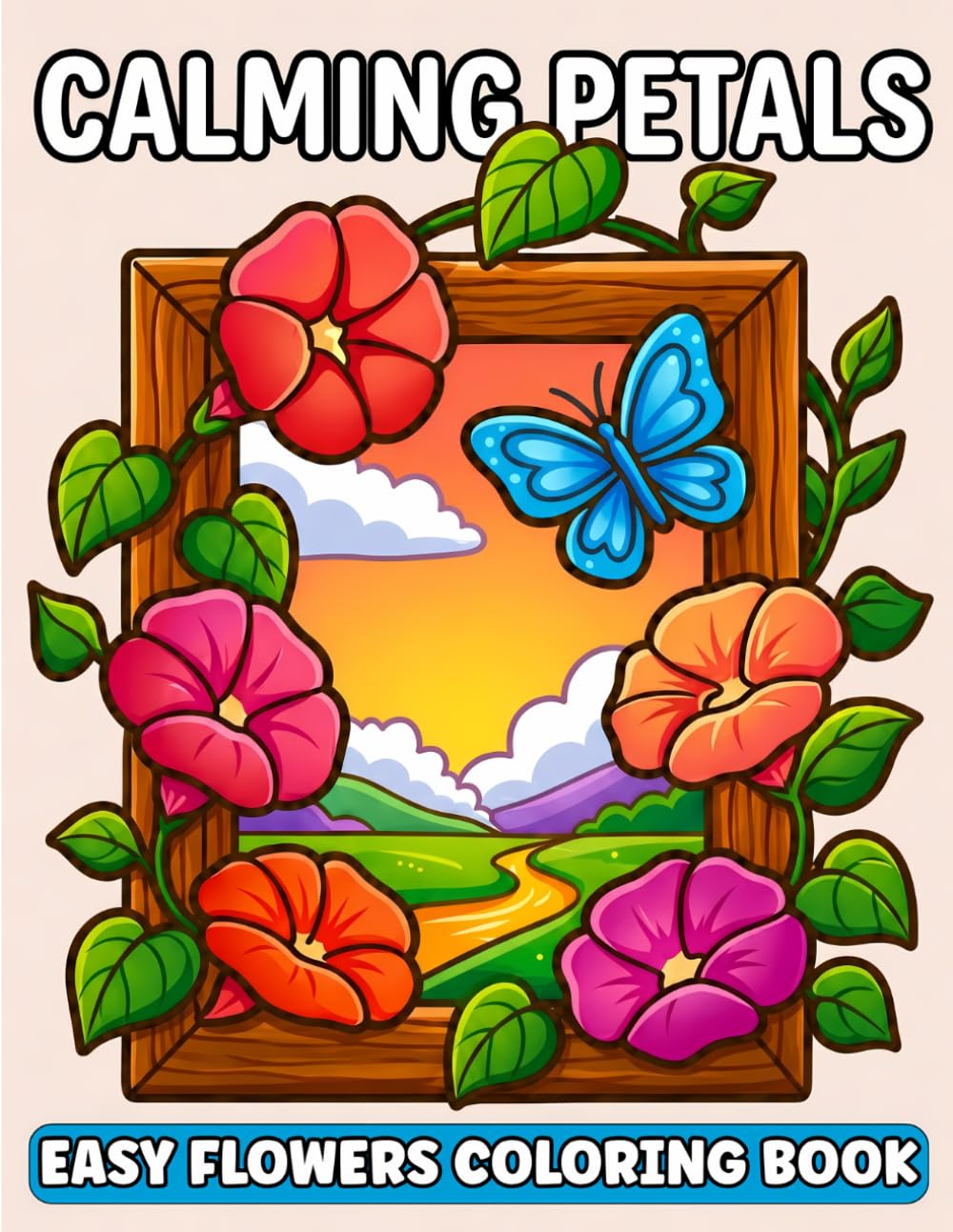 ler totalmente Calming Petals EASY FLOWERS COLORING BOOK: 40 Simple Floral Scenes for Adults and Seniors with Serene Bouquets and Comforting Large Print Garden Moments, Created with Open Spaces and No Tiny Details