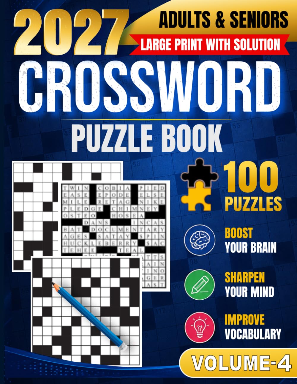 Crossword Puzzles for Adults and Seniors: 110 Large Print Word Puzzles with Solutions for Fun, Relaxation and Brain Exercise baixar o livro de graça
