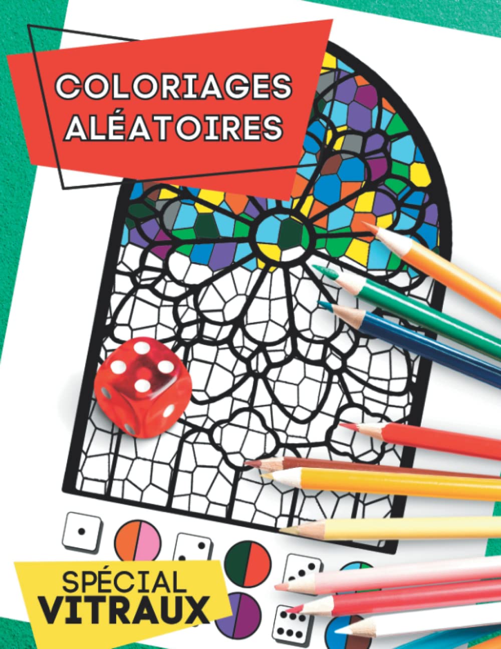 capítulo por capítulo baixar Coloriages aléatoires: 35 Vitraux à colorier en lançant un dé: une méthode originale créative et anti-stress (French Edition)