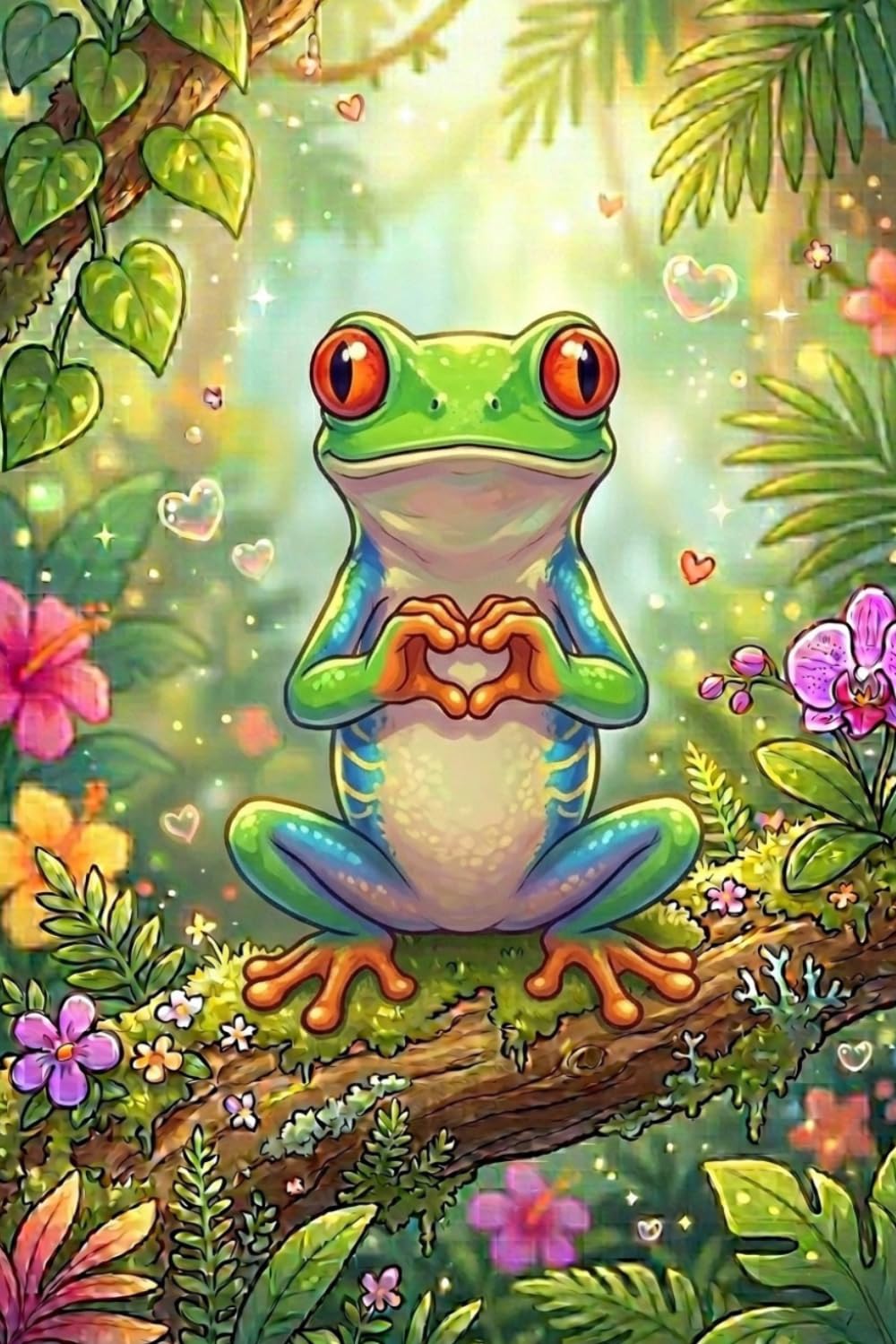 Red-Eyed Tree Frog Journal – Cute Heart Hands Cover: Part of the Reptile & Amphibian Collection • Lined Notebook for Kids, Teens & Adults baixar livro de graça