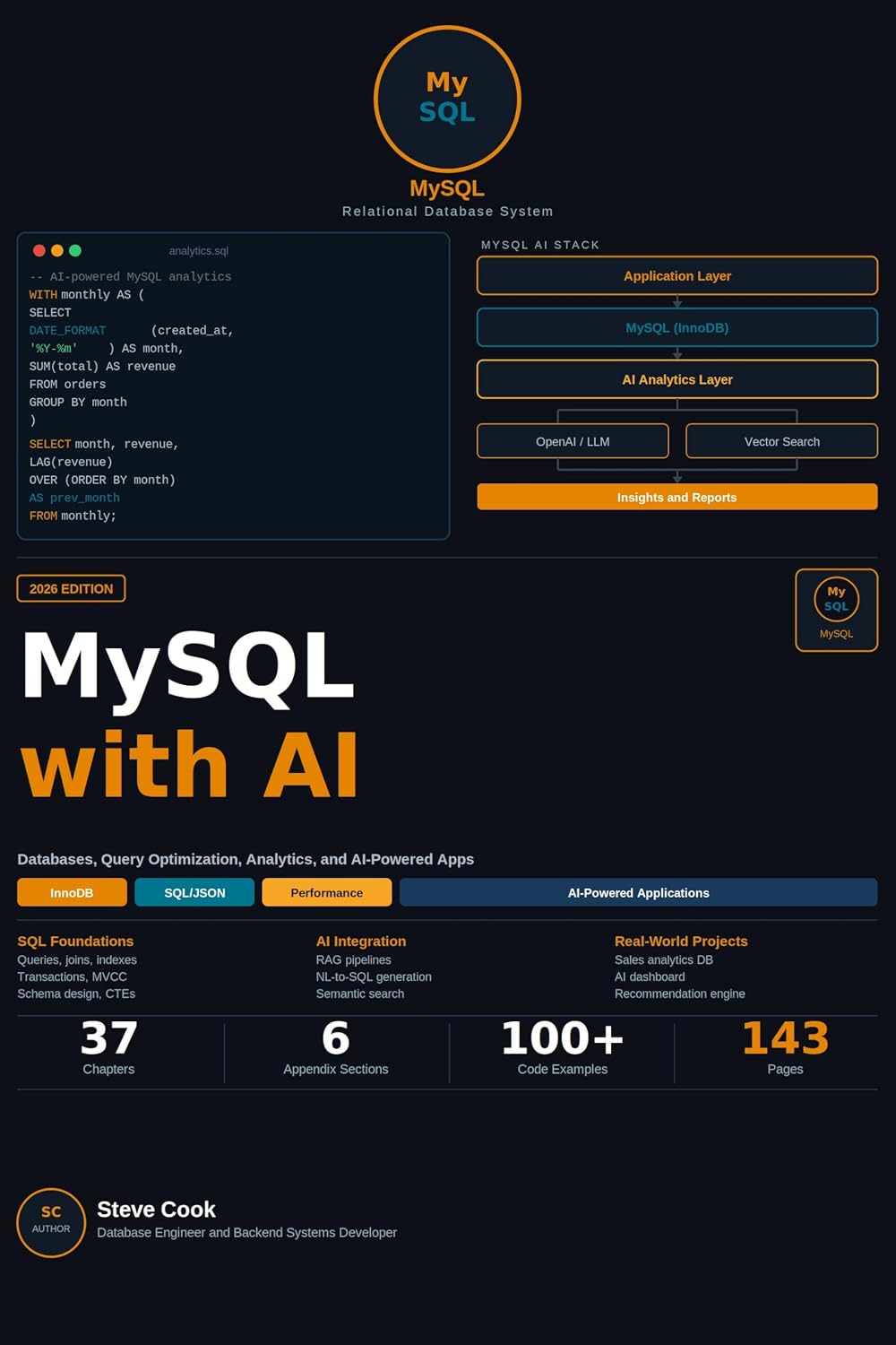 ler totalmente MySQL with AI: A Complete Beginner's Guide to MySQL Databases, Query Optimization, Analytics, and AI-Powered Applications (English Edition)