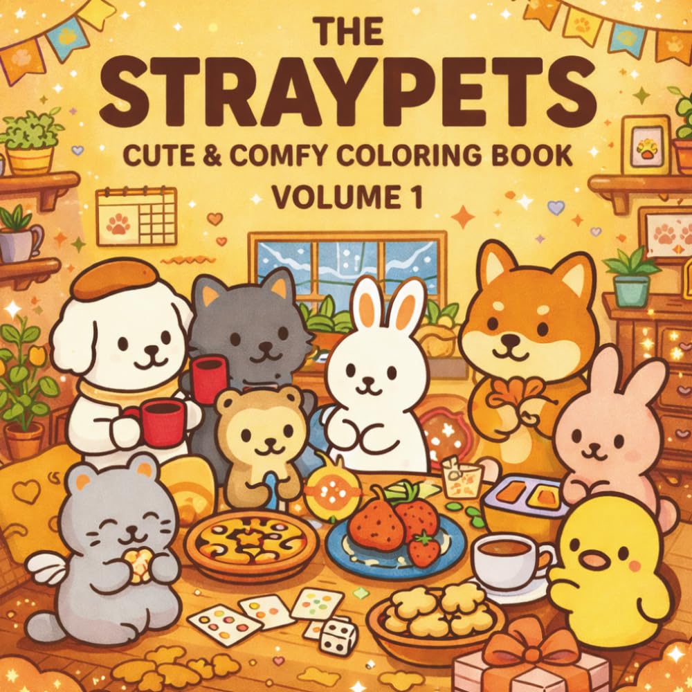 ler totalmente The Straypets: Cute & Comfy coloring book