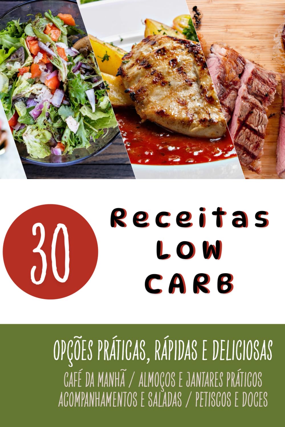 Receitas LOW CARB: 30 opções fáceis e rápidas para o dia a dia: Inclui lista de compras, custo médio por receita e rendimento por porção — alimentação... para todas as refeições (Portuguese Edition) baixar o livro de graça