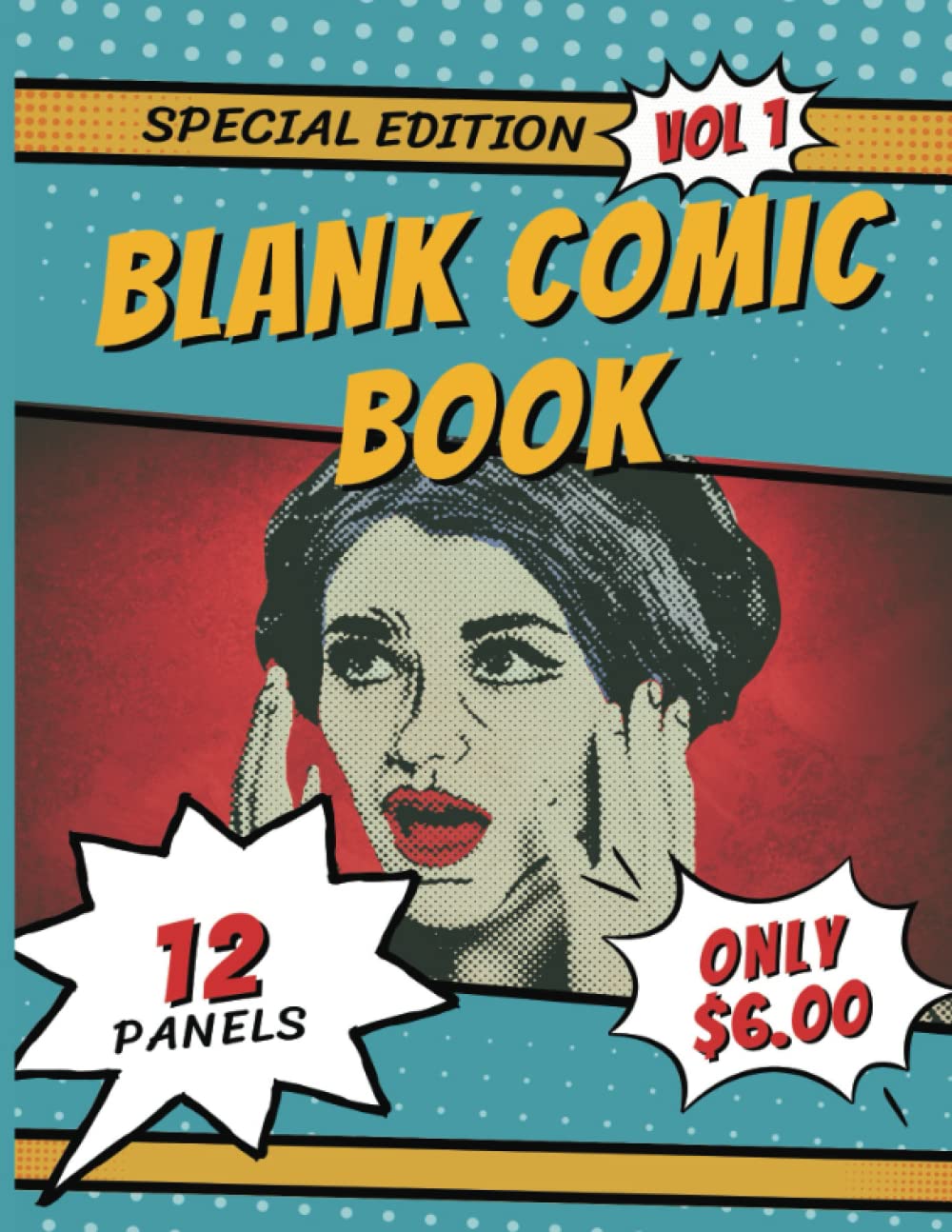 ler totalmente Blank Comic Book: 120 pages, 12 panel, White Paper, Draw your own Comics (Spanish Edition)