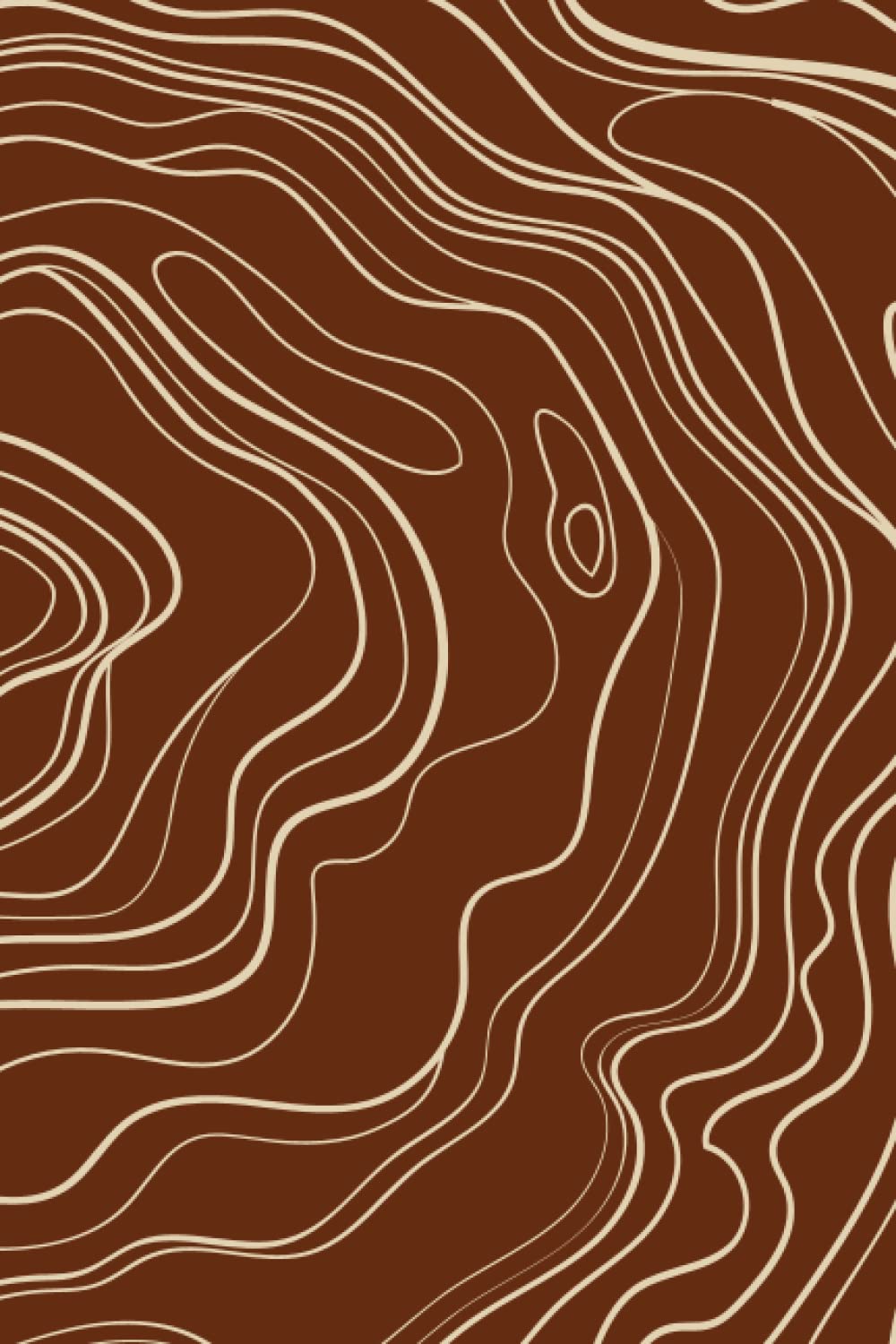 ler totalmente Abstract Brown Topography Pattern: 10 pages 6 x 9 lined Journal for Writing, Diary, Notebook (Boho wavy line design)