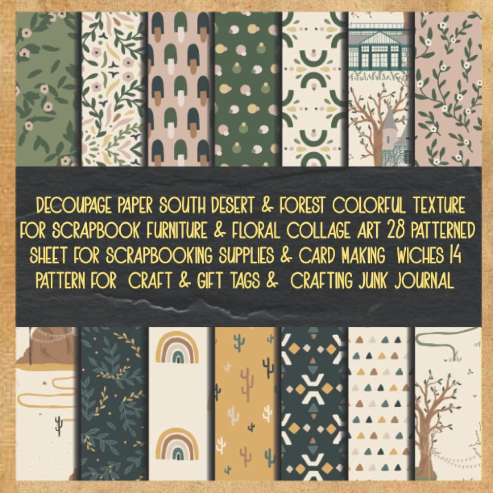 decoupage paper south desert & forest colorful texture for scrapbook furniture & floral collage art 28 patterned sheet for scrapbooking supplies &... craft & gift tags & crafting junk journal baixar o livro de graça
