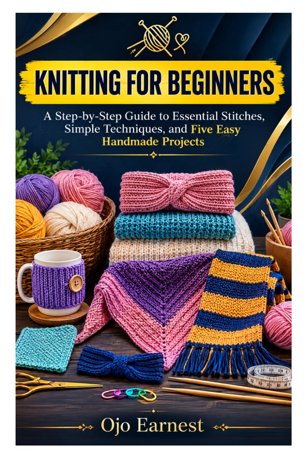 KNITTING FOR BEGINNERS: A Step-by-Step Guide to Essential Stitches, Simple Techniques, and Five Easy Handmade Projects baixar o livro de graça