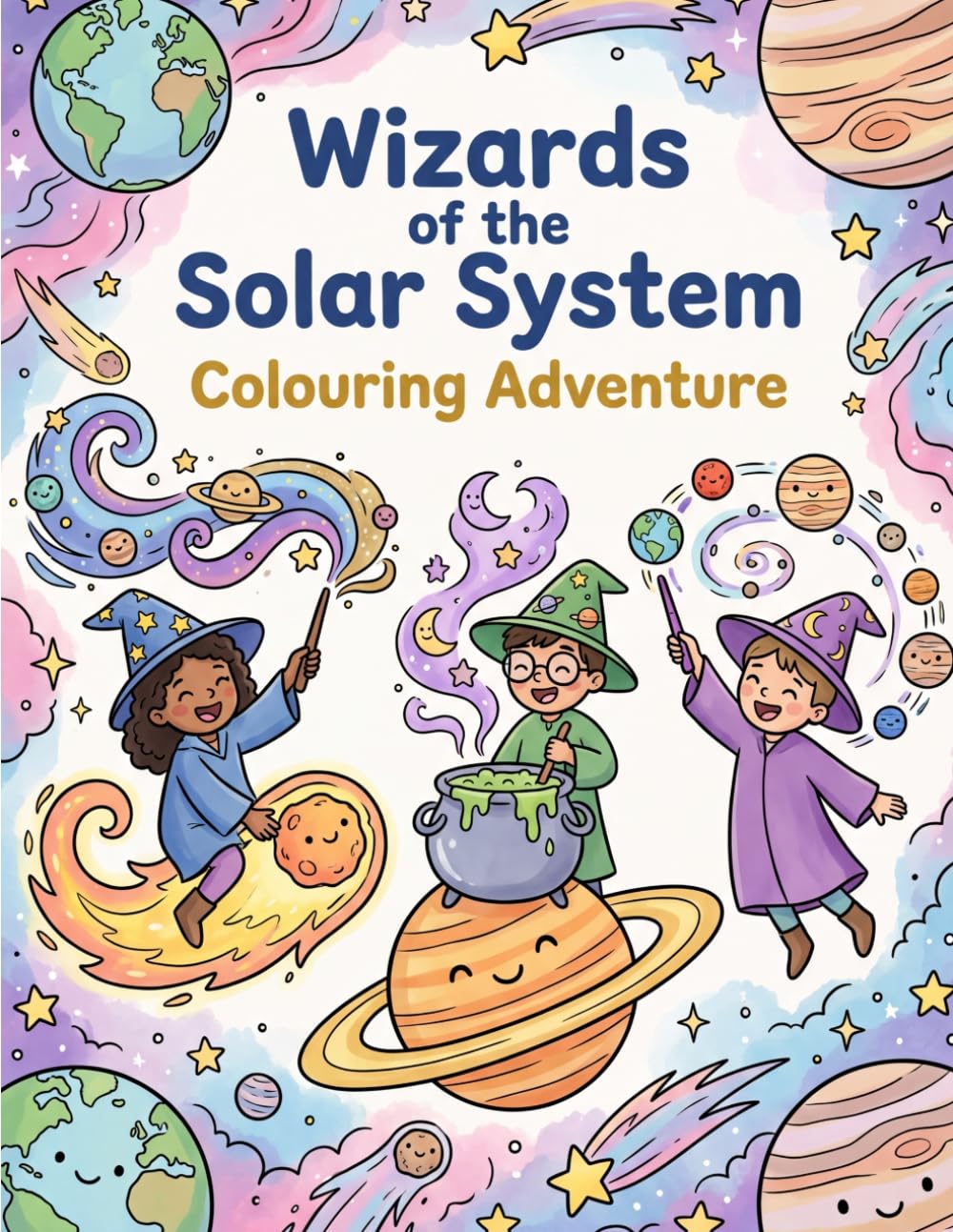 ler totalmente Wizards of the Solar System Colouring Adventure