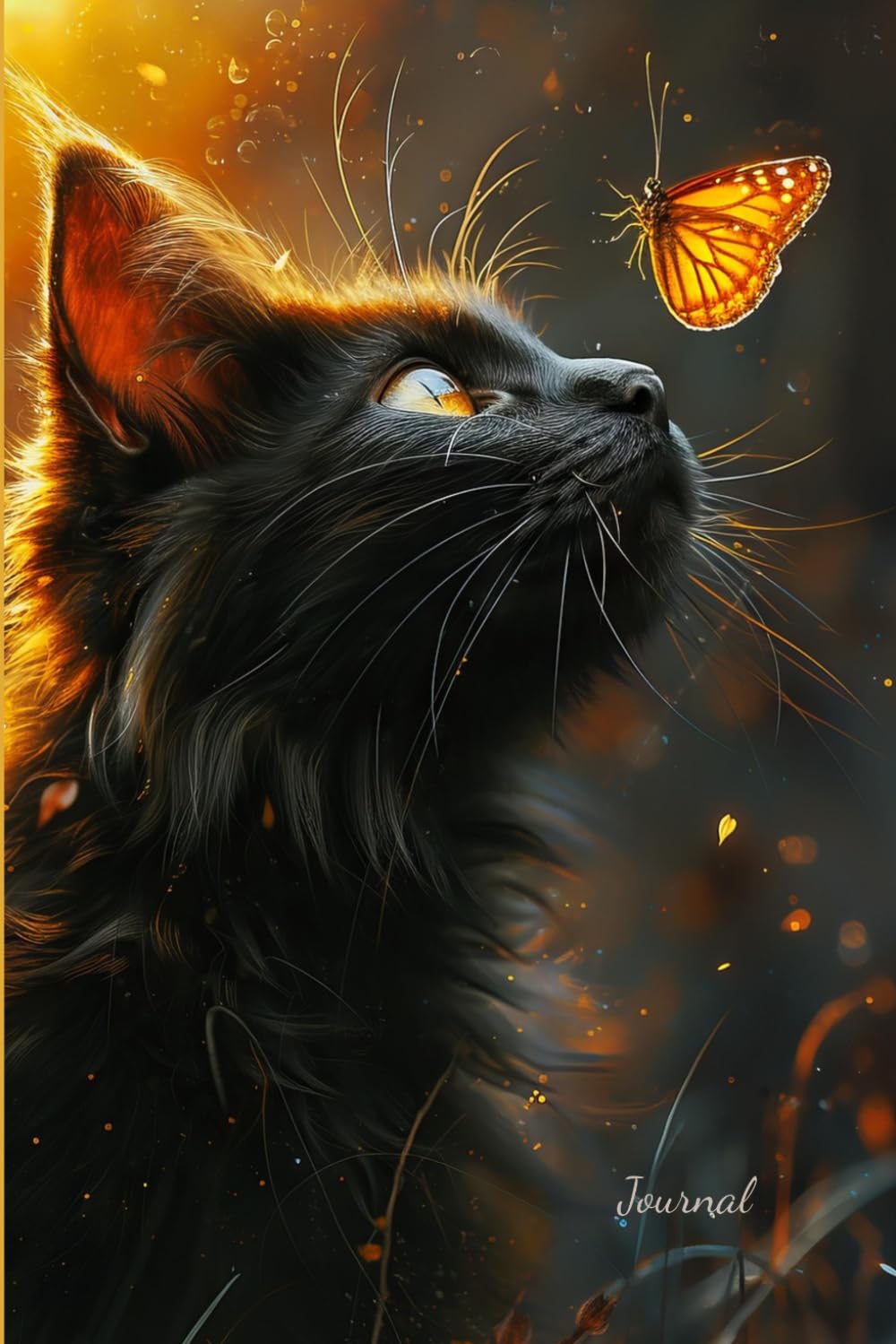 Journal: Black Cat With Orange Butterfly (Black Cat Lover Notebook Diary) baixar o livro de graça