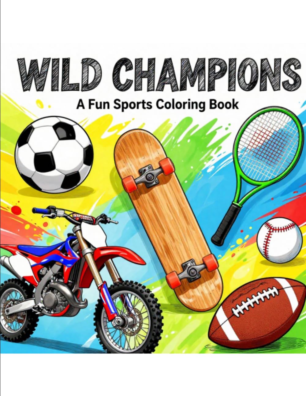 WILD CHAMPIONS - A FUN SPORTS COLORING BOOK: 40 AWESOME SPORTS COLORING PAGES FOR KIDS AGES 4-8 baixar o livro de graça