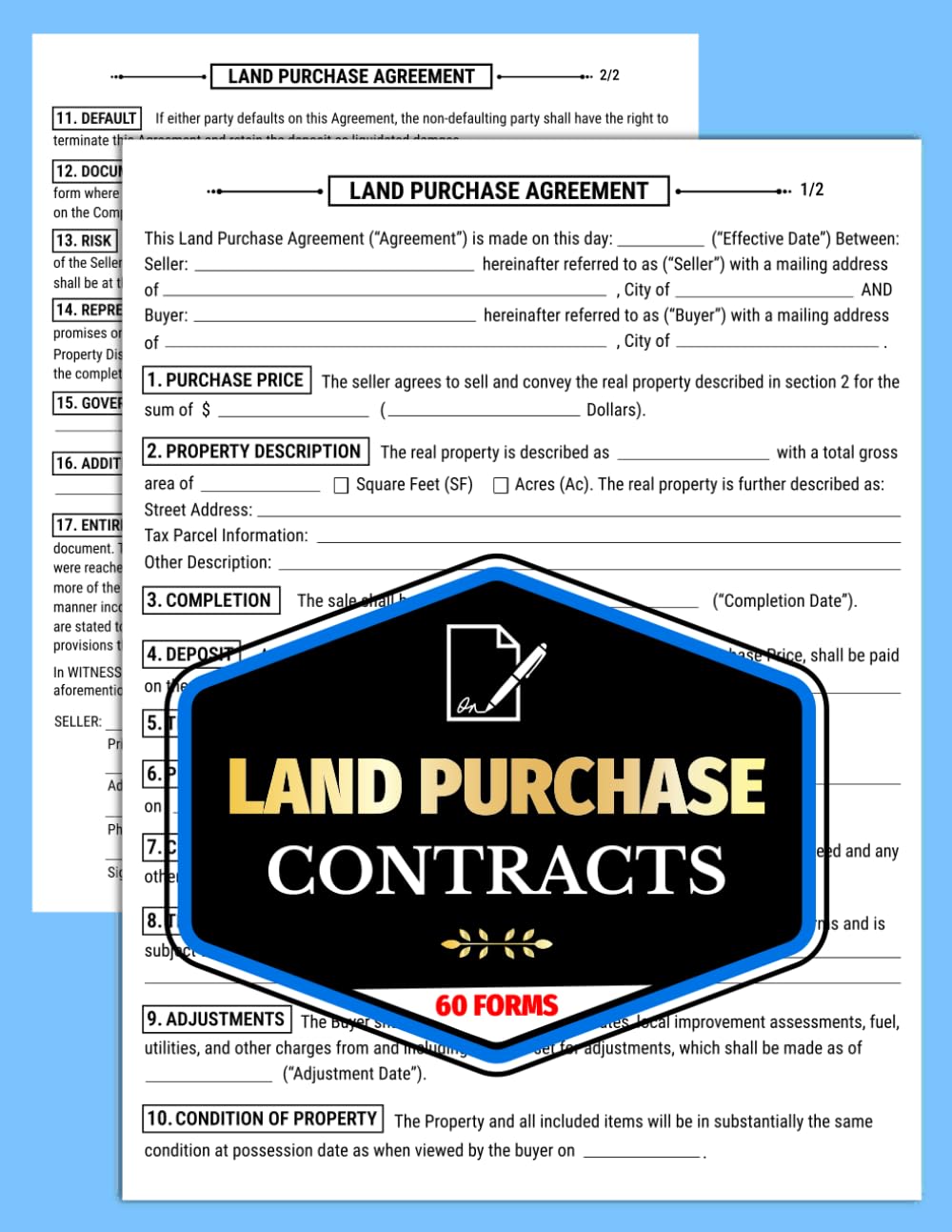 capítulo por capítulo baixar Land Purchase Contracts: Property Purchase Service Agreement Forms Logbook Between Buyer & Seller | Record Land Details, Payments & Signatures | 60 Forms, 120 Two-Sided Pages