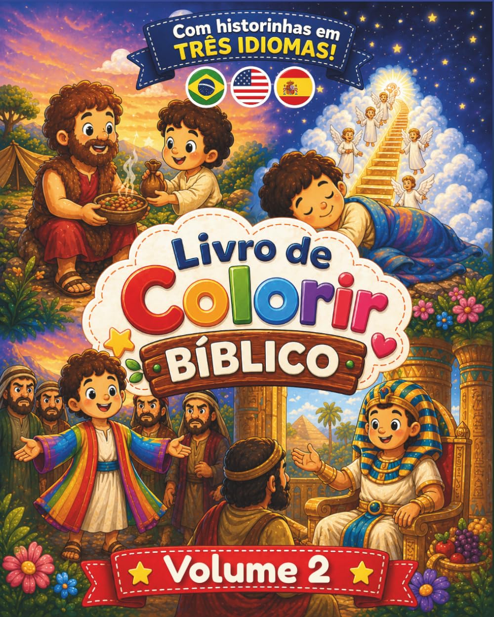 Livro de Colorir Bíblico - Trilíngue: Volume 02 (Histórias Bíblicas Trilíngue para Colorir) (Portuguese Edition) baixar livro de graça