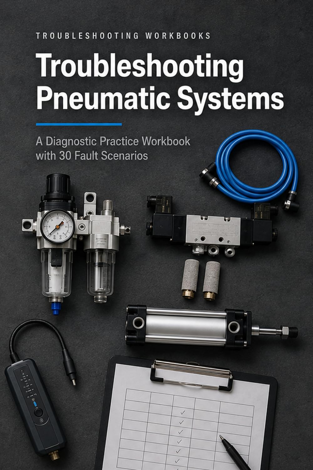 ler totalmente Troubleshooting Pneumatic Systems: A Diagnostic Practice Workbook with 30 Fault Scenarios