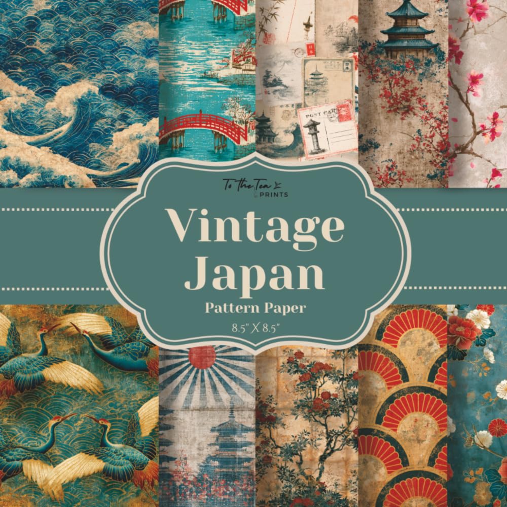 Vintage Japan Pattern Paper: 20 Double-Sided Vintage Grunge Japanese Pattern Sheets for Scrapbooking, Card Making, Junk Journals, Origami, and Other Cut and Create Paper Crafts baixar livro de graça