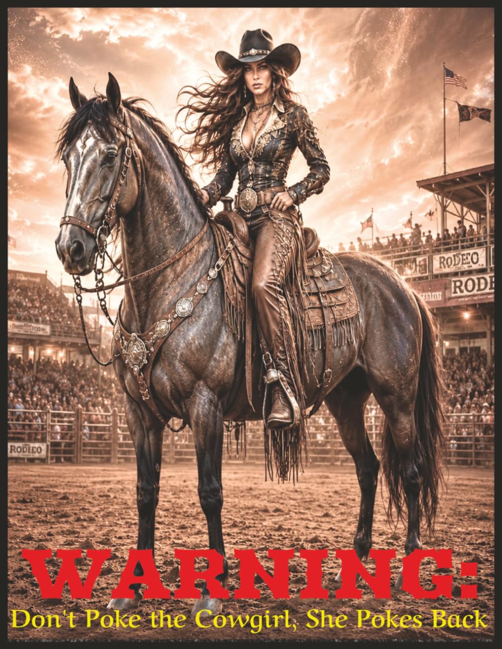 WARNING: Don't Poke the Cowgirl, She Pokes Back: Rodeo Cowgirl Notebook Journal | 8.5 x 11 | 150 Pages | College Ruled, Blank & Annual Calendar baixar livro de graça
