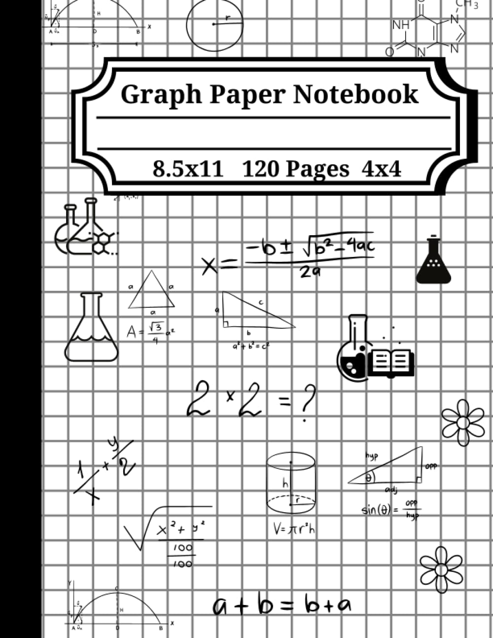 Graph Paper Notebook 8.5 x 11 - 120 Pages - 4x4: Suitable for school, work, for writing thoughts baixar o livro de graça
