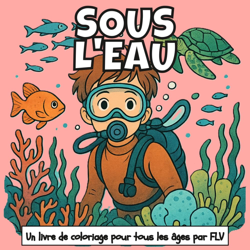 SOUS L'EAU: Un LIVRE DE COLORIAGE pour tout âge. détente, soulagement du stress et créativité — idéal pour la pleine conscience avec de grandes pages et illustrations FLV (French Edition) baixar livro de graça
