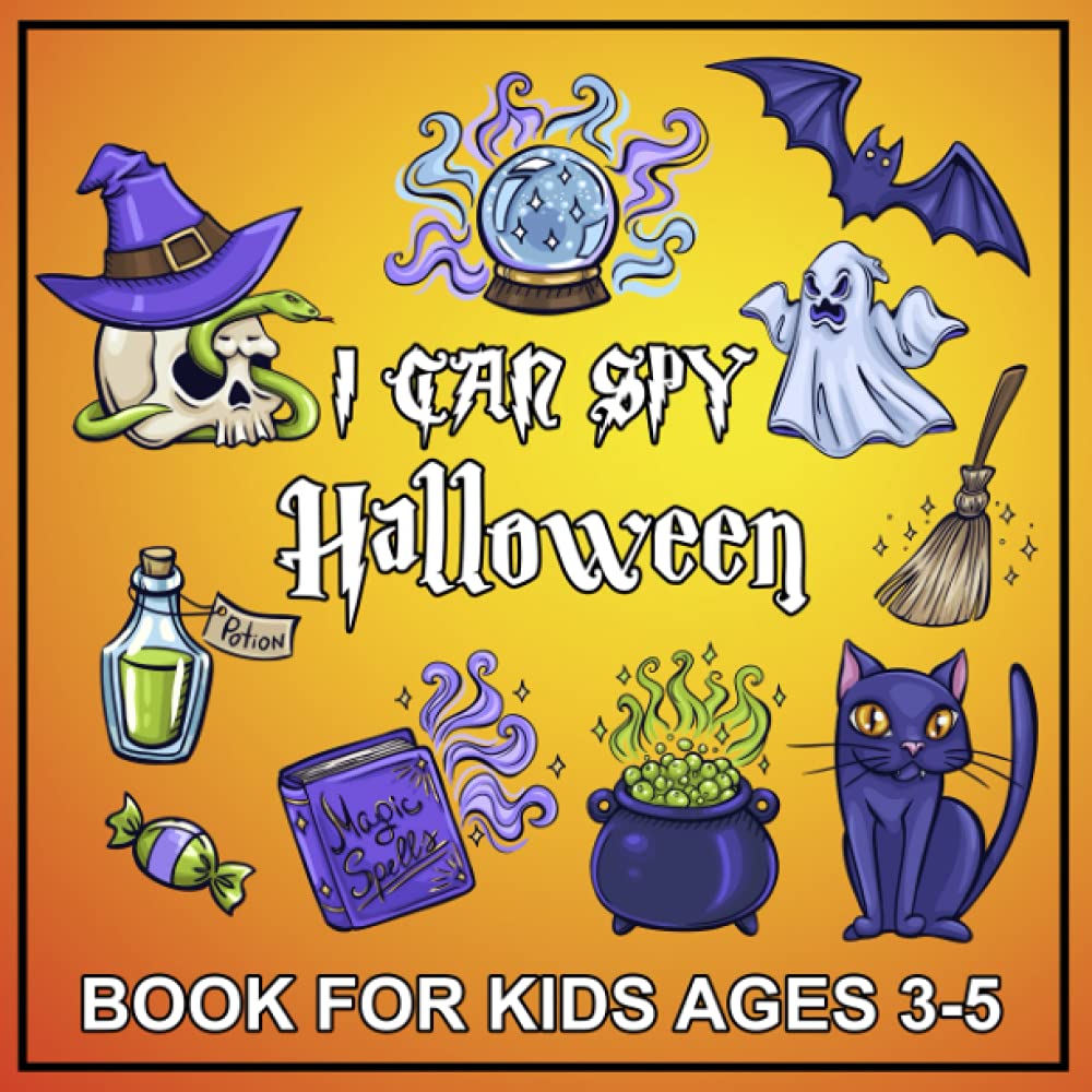 ler totalmente I Can Spy Halloween Book for Kids ages 3-5: A Fun Activity and Interactive Guessing Game For Little Kids, Toddlers and Preschoolers - Learn the Alphabet and Develop Observation Skills