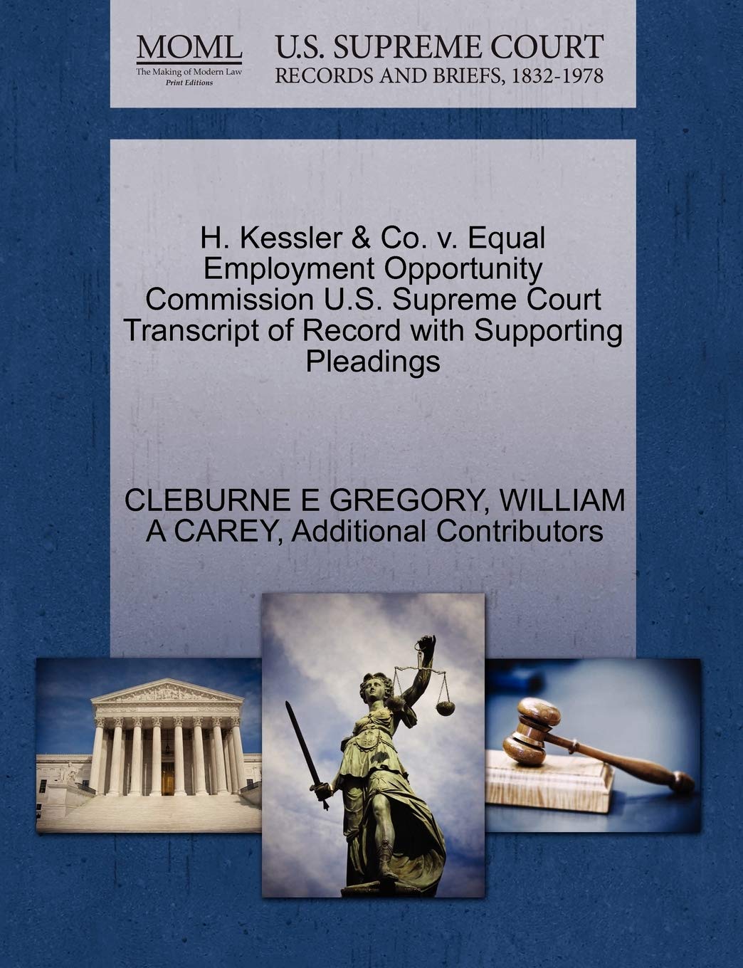 H. Kessler & Co. v. Equal Employment Opportunity Commission U.S. Supreme Court Transcript of Record with Supporting Pleadings baixar livro de graça