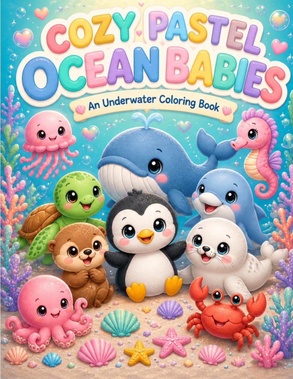 Cozy Pastel Ocean Babies: An Underwater Coloring Book: A Cute and Simple Coloring Book for Kids Ages 2–5 baixar o livro de graça